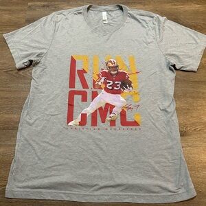Christian McCaffrey Bella Canvas Gray Tee